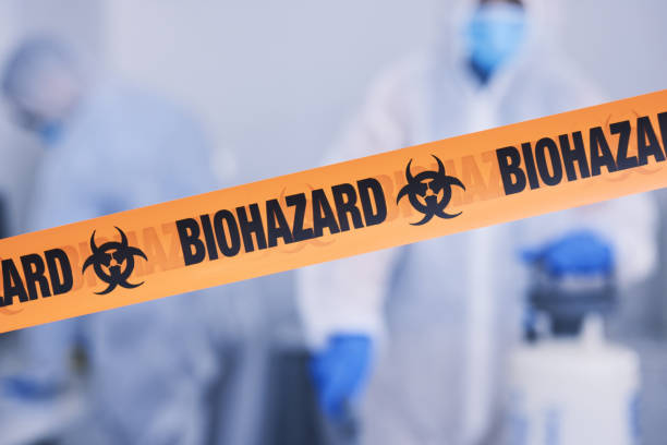 Professional Biohazard Cleanup technician working in Allendale, NJ